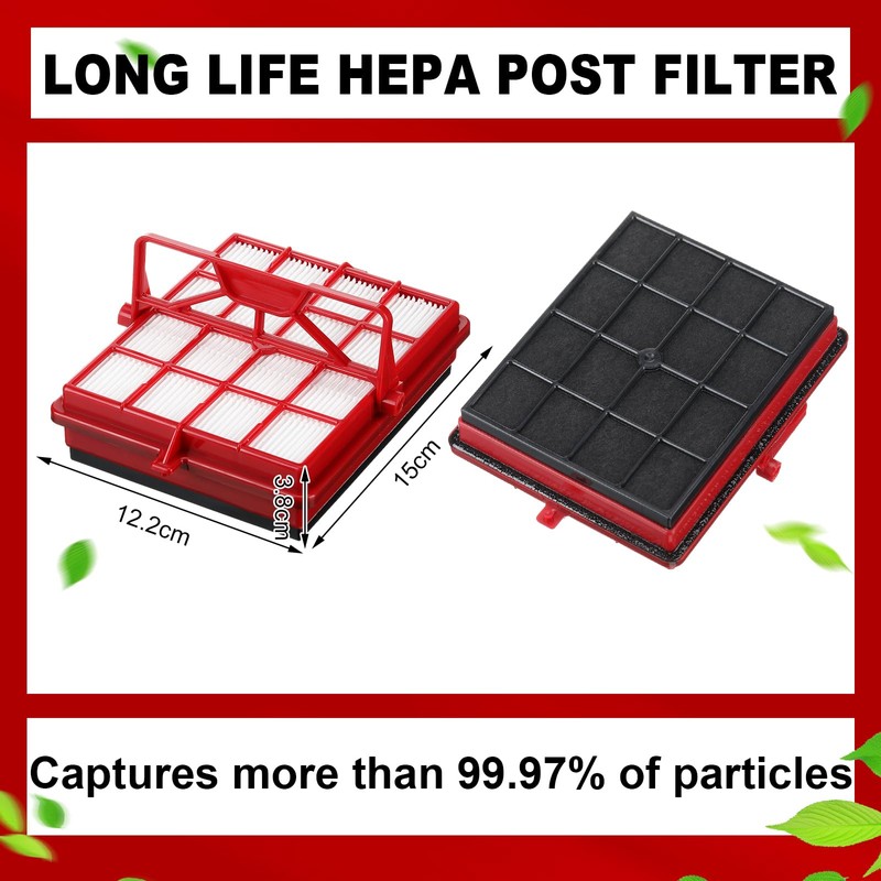 Glooglitter 1 Pack Replacement Style P HEPA and Carbon Pre-filters