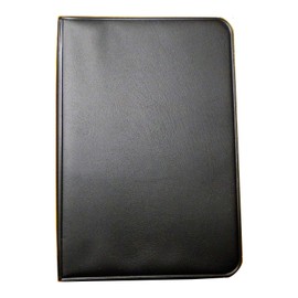 Little 6-Ring Vinyl Binder for 3-1/2 x 6 inch Sheets, Black with Single Lock Release (Like Mead 46032)
