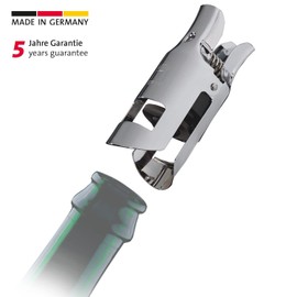 Monopol Champagne Stopper in Chrome Plated Dishwasher Safe and Rustproof, Silver