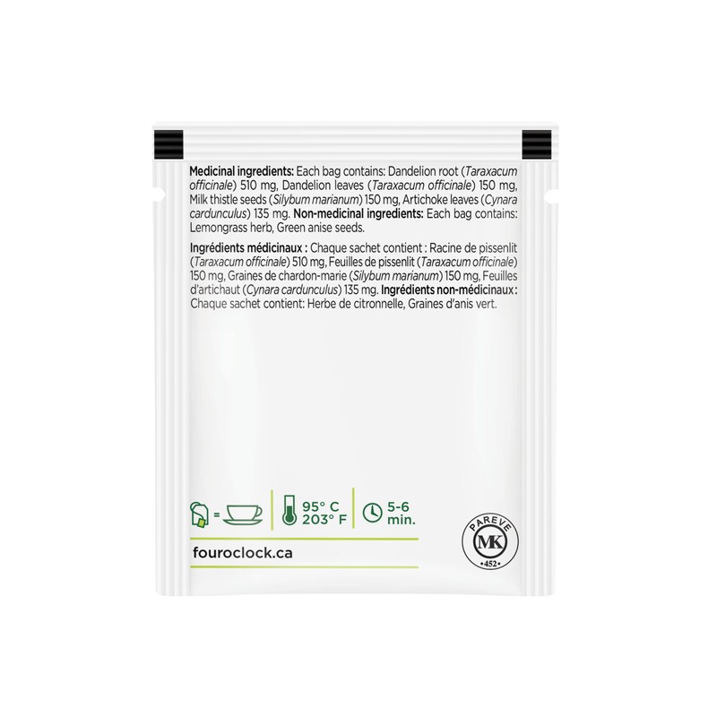 Four O'Clock Herbalist Detox Artichoke Herbal Tea, Non-Gmo, Kosher, Gluten-Free,