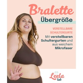 LEELA LAB Women's Non-Wired Bra, Large Sizes, Comfortable and Versatile with Adjustable Straps, Seamless Technology, Made in Italy, Desaturated Blue