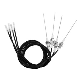 Aupoko Spark Igniter with M10 x 1 Thread Universal Ceramic Electrode Spark Plug Wire 900 mm with 2.8 x 0.5 Flat Terminal for Gas Fireplace Oven Heating Pack of 4