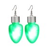 Christmas Party Green Bulb Earrings,Luminous Earrings Plastic,Creative Design Lovable Atmosphere