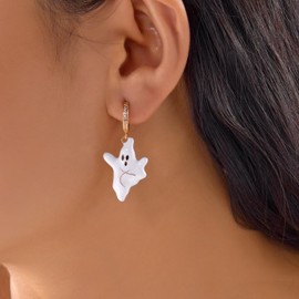 Gothic Halloween Earrings for Women Punk Vintage Pumpkin Ghost Spider dangle Stud Earring Halloween Costume Accessories for Women G