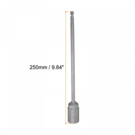 sourcing map 1/4" Quick-Change Hex Shank 19mm Nut Setter Driver Drill Bit, 9.84" Length, Metric No-Magnetic