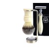 Luxury Shaving Gift Set for Men (Synthetic Hair Brush De