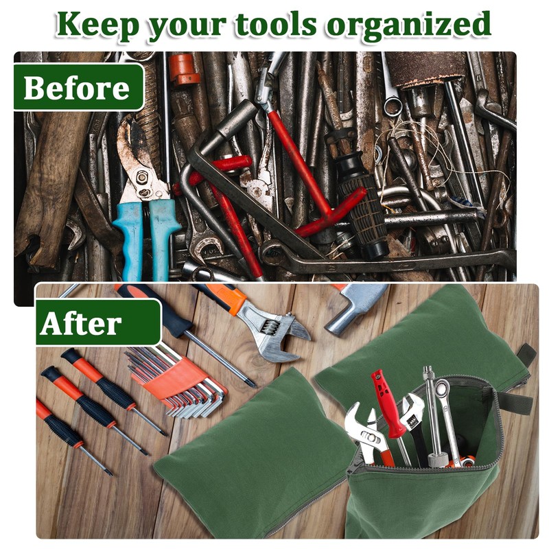 12 Pcs Tool Pouches With Zipper 11.8 x 7.9 Inch