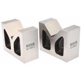 SPI 63-393-3 Cast Iron 90° V-Block Pair: 1-3/4" Capacity, 3" L x 1-5/16" W x 2-3/8" H