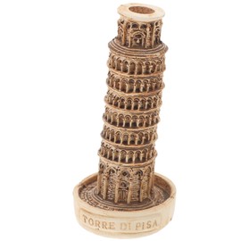 Luxshiny Pisa Leaning Tower of Pisa Statue Model Resin Tower Collectible Figure Architecture Building