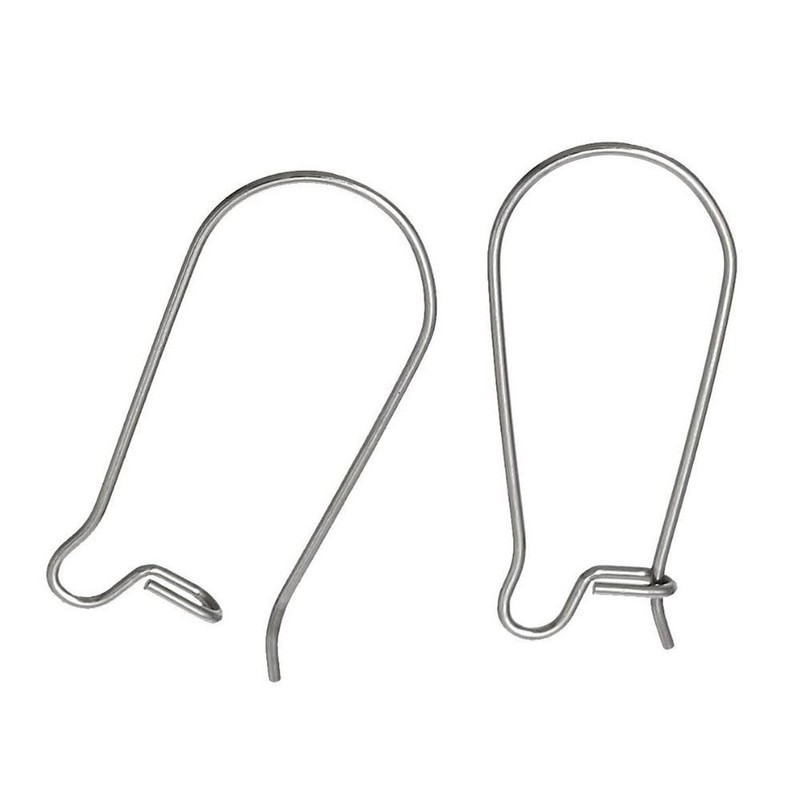10pcs Sterling Silver Kidney Earring Hooks 18mm Ear Wire Earwire