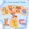 8pcs Wooden Puzzles for Toddlers 1 2 3 4, Toddler