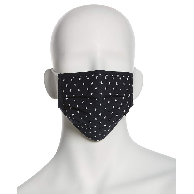 Perry Ellis Reusable Pleated Woven Fabric Face Masks (Pack of