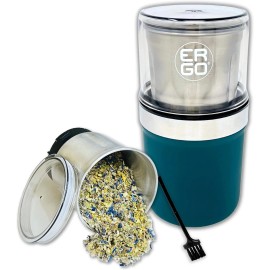 ERGO Herb Grinder - Electric. Large Capacity with Removable (Washable) Stainless