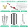 Efficient 3 Frames Manual Honey Extractor for Beekeepers, Stainless Steel