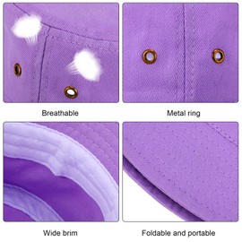 4 Pieces Bucket Hat Sun Hat Packable Travel Hat Washed Beach Fishing Hat for Men Women Kids (Medium)