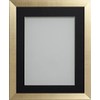 Frame Company Simpson Range Gold 12x10 inch Frame With Black Mount for 8x6 inch *Choice of Sizes* Fitted with Real Glass