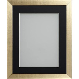 Frame Company Simpson Range Gold 12x10 inch Frame With Black Mount for 8x6 inch *Choice of Sizes* Fitted with Real Glass