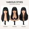 NOSTALGIA Wig with Bangs, 20 Inch, 4x4 Realistic Scalp, Natural
