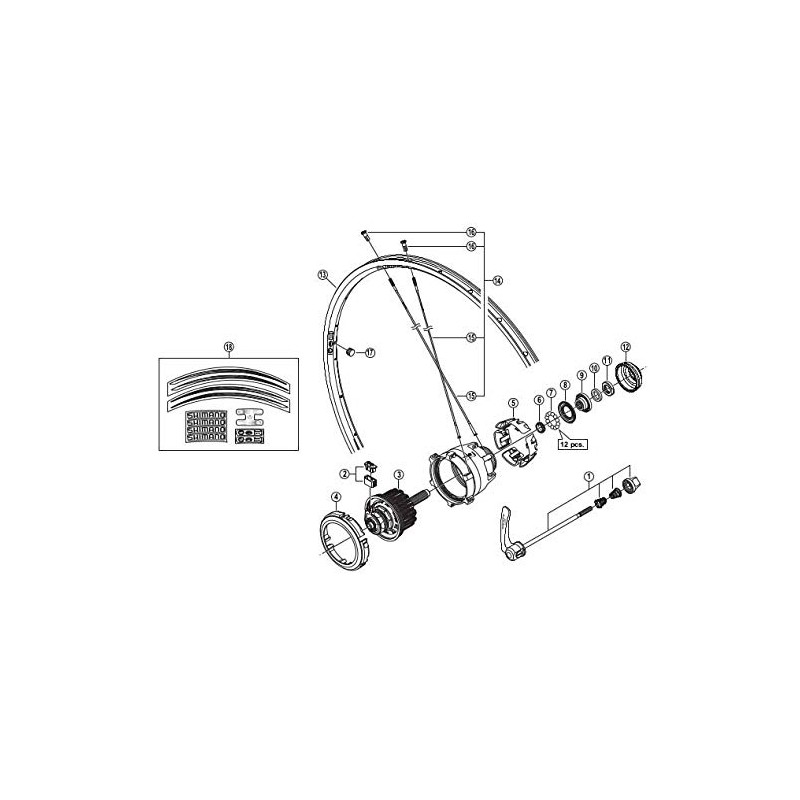 Shimano Y0091210 Repair Parts, Steel Bulbs (3/16"), 20 Pieces, WH-S501-3D,