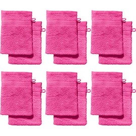 REDBEST Washcloths, Pack of 12, Chicago Pink, Size 15 x 21 cm, Absorbent, Durable, Ideal for Travel, Sports (Other Colours)