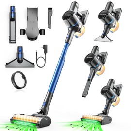 Muvano Cordless Vacuum Cleaners for Home, Up to 60 Minutes, Powerful Suction, Tangle-Resistant, Lightweight, Rechargeable Stick Vac with Wall Mount for Carpet, Tile, Pet Hair, Hardwood Floors