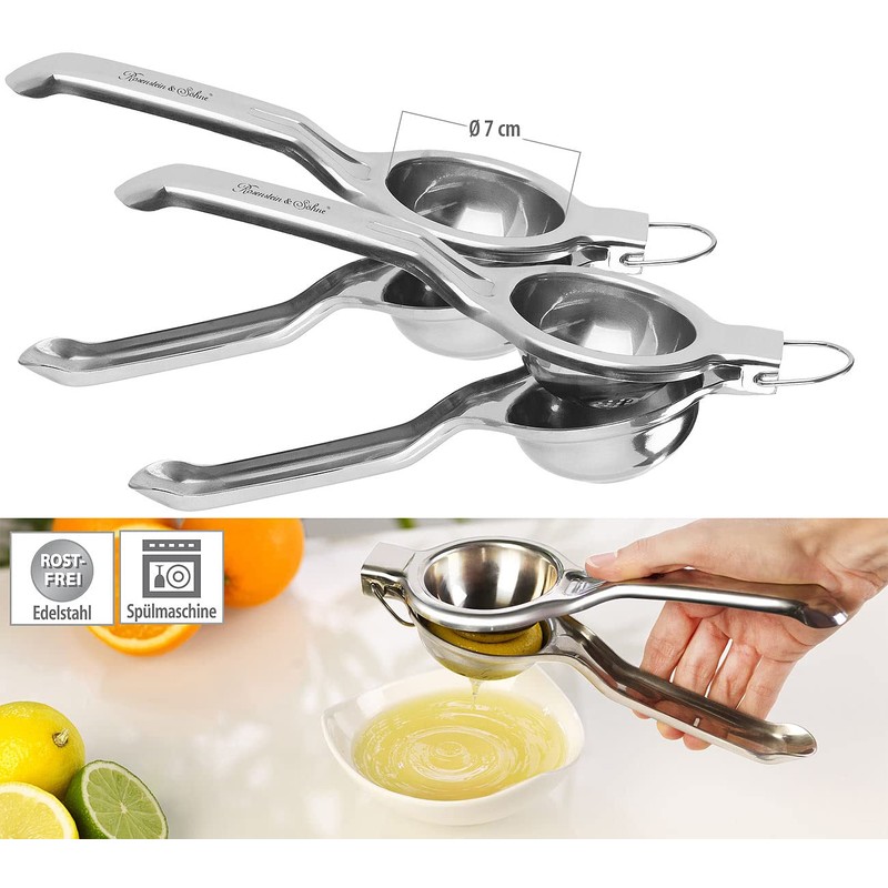 Rosenstein & Söhne Manual Citrus Juicer: Set of 2 Manual