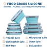 Lunememo 8 Pack Collapsible Silicone Food Storage Containers with Lids,