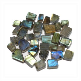 [N2 stone Natural] Natural Mineral Labradorite - Madagascar - Crystal | (Polyhedral Style: Approx. 50g)