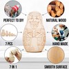 AEVVV Unpainted Matryoshka Dolls Set 7 pcs - Blank Russian