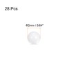 sourcing map 28pcs Ceramic Bearing Balls 2mm 5/64" Diameter ZrO2
