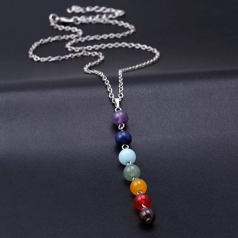 Deluxe Collar De Los 7 Chakras Yoga Meditación Energía Indu