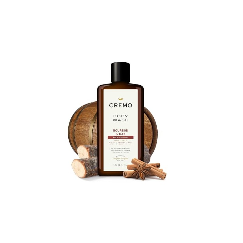 Cremo All Season Body Wash, Bourbon & Oak, 16 oz.