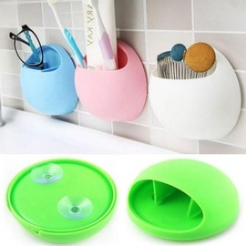 Simple 1 suction type storage, choose color 1, organize supplies bathroom blue