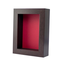 CountryArtHouse 8x12 Brown Shadow Box Frame with A 1 3/4" Usable Depth Includes Red Acid-Free Backing, UV Resistant Acrylic, & Hanging Hardware