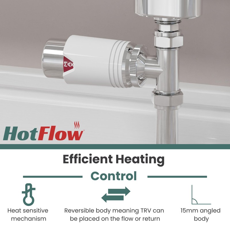 Hot Flow | Estuary Straight TRV Thermostatic Radiator Valve Wheel