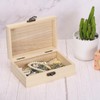 MECCANIXITY Unfinished Wooden Box with Hinged Lid,Small Keepsake Box Container