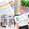 Utron 10 Rolls Colorful Highlighter Tape, 0.31" x 16.5 ft