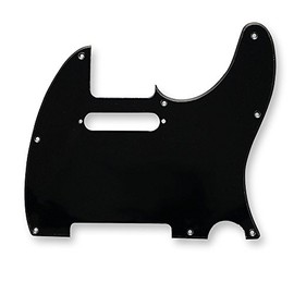 VANSON Premium Quality Scratchplate Pickguard DIRECT FIT for Fender USA MEX Telecaster, Tele, TC3 (1 Ply, Gloss Black)