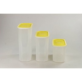TUPPERWARE Quadro Optimum P24645 1.7 L White Yellow Container Storage + 1.25 L + 800 ml