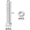 8 PCS Stainless Steel Square Head Bolts Screws (M6*35mm)