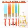 ValueMax Paint Brushes 5-Pack, Paint Brush Set with 4 Sizes,