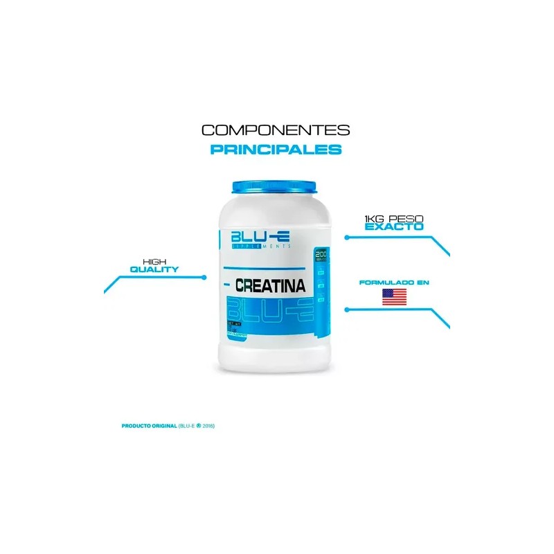 Creatina Blu-e Monohidratada 1k 200 Servicios Varios Sabores