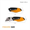 Fiskars Pro Folding Utility Knife, CarbonMax Blade with Safe Blade