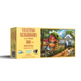 SUNSOUT INC - Visiting Neighbors - 300 pc Jigsaw Puzzle by Artist: Tom Wood - Finished Size 18" x 24" - MPN# 29802