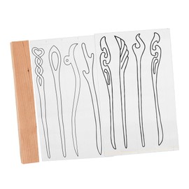 TEHAUX 1 Set Wooden Hairpin Making Block DIY Jewelry Accessory Craft Wood Blank for Unique Designs for Carving and Painting for Creative Projects