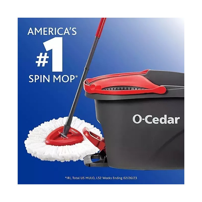 O-Cedar Easywring Microfiber Spin Mop & Bucket Floor with 3
