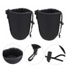 OSALADI 4pcs Neoprene Camera Lens Pouch Protective Case for Drawstring