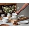ONEMORE Plates and Bowls Set, Dinnerware Sets for 4, Porcelain