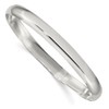 Diamond2Deal 925 Sterling Silver 6.25mm Solid Plain Slip-On Bangle Bracelet