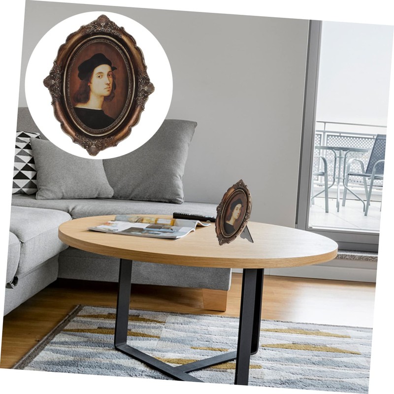 Ciieeo Retro Oval Photo Frame Nordic Style Decorative Picture Holder